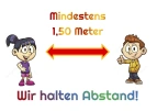 Wir halten Abstand