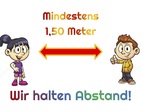 Wir halten Abstand