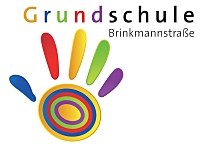 Das Schullogo zeigt eine Hand mit bunten Fingern